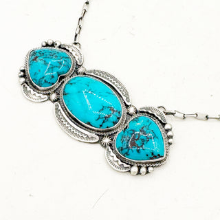Sheila Tso Oversized Three Stone Bar Necklace