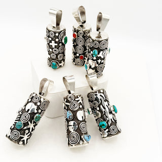 Alex Sanchez Barrel Bead Pendants
