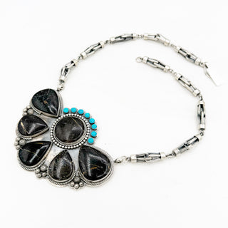 Gilbert Platero Oversized Blackjack and SBT Cluster Necklace