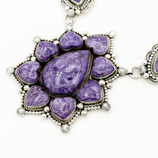 Alex Sanchez Charoite Old Style Cluster Necklaec