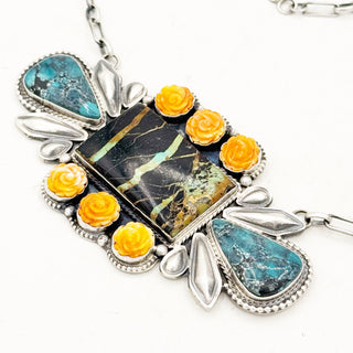 Sheila Tso Insane Multi-stone Cluster Bar Necklace