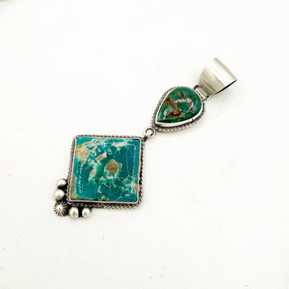 Sheila Tso 2 Stone HIghgrade Roystone Pendants