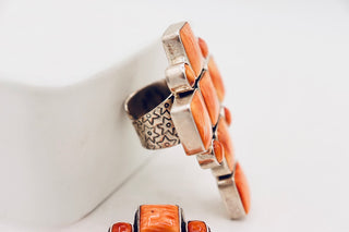 Federico Jimenez Orange Spiny Cross Ring