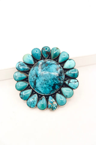 Federico Jimenez Turquoise Eclipse Pin