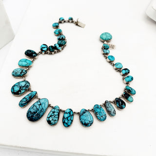 Federico Jimenez Spiderweb Kingman Contessa Collar Necklace