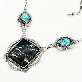 Sheila Tso Blackjack and Blue Moon Statement Necklace