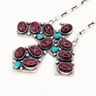 Sheila Tso Masterpiece Reversible Thunderbird Cluster Necklace
