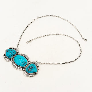 Sheila Tso Oversized Three Stone Bar Necklace