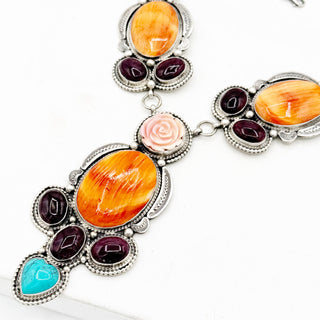 Sheila Tso Summer Sunset Rose Lariat