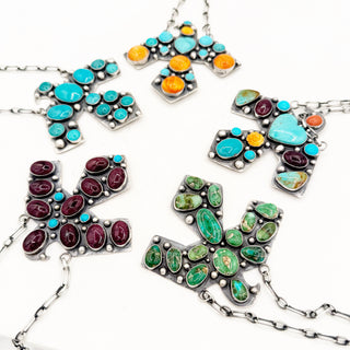 Sheila Tso Masterpiece Reversible Thunderbird Cluster Necklace