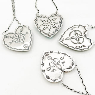 Sheila Tso Reversible Heart Cluster Necklaces