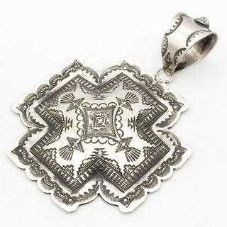Vinvent Platero Giant Stamped Cross Pendant