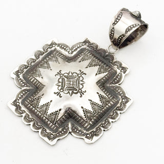 Vinvent Platero Giant Stamped Cross Pendant