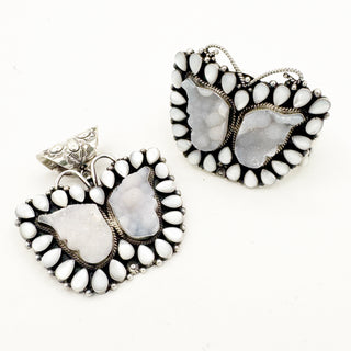 Tyler Brown Druzy and Mother of Pearl Set