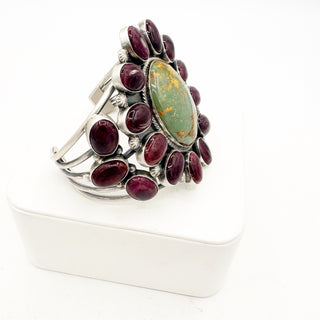 Sheila Tso Massive Royston and Purple Spiny Cluster Cuff