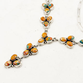 Spiny Oyster Turquoise Laurel Lariat