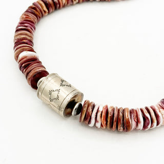 Red Spiny and Shotgun Shell Necklace