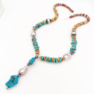 Rainbow Perfection Beaded Lariat