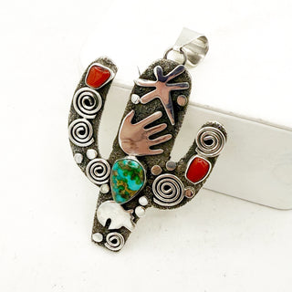 Alex Sanchez Cactus Petroglyph Pendants