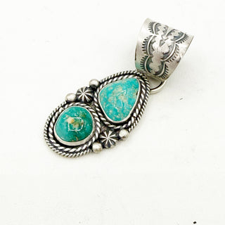 Jason Ogg Nila Turquoise Two Stone Pendant