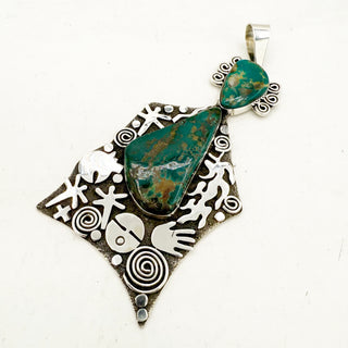 ALEX SANCHEZ ROYSTON PETROGLYPH MAIDEN PENDANT