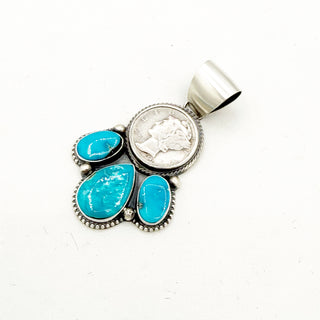 Sheila Tso Mercury Dime Blue Ridge Cluster Pendants