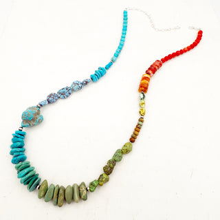 Crazy Rainbow Turquoise Necklace