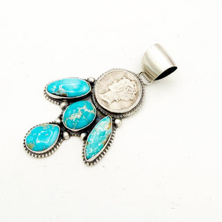Sheila Tso Mercury Dime Blue Ridge Cluster Pendants