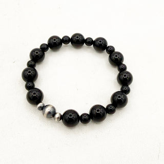 Perfect Black Onyx and NP Bracelet