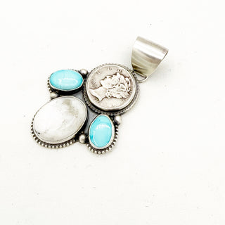 Sheila Tso Mercury Dime Blue Ridge Cluster Pendants