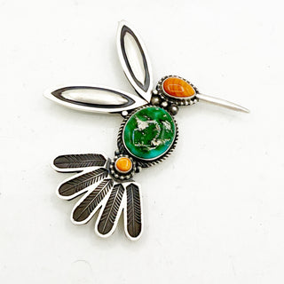Herman Smith Hummingbird Pendant Sonoran Gold and Spiny