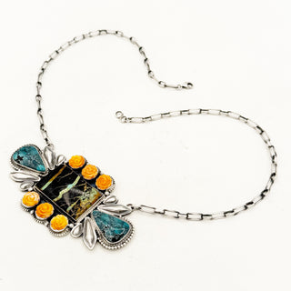 Sheila Tso Insane Multi-stone Cluster Bar Necklace
