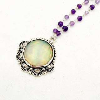 Amethyst Rosary Chain "Charmed" Necklace