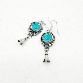 Shay Pfeiffer Carved Rose Earrings