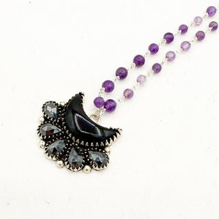 Amethyst Rosary Chain "Charmed" Necklace