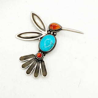 Herman Smith Kingman Orange Spiny Hummingbird Pendant