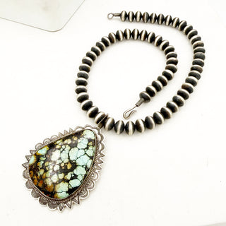 Andy Cadman Webbed Blackjack Navajo Pearl Necklace