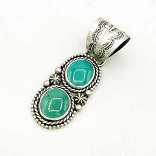 Jason Ogg Nila Turquoise Two Stone Pendant