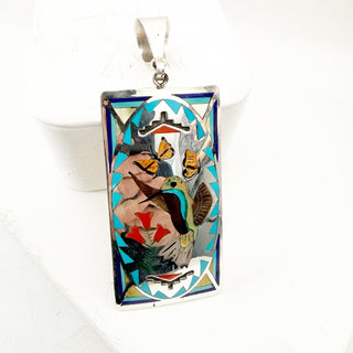 Mabel - the Butterfly Chase Hummingbird Pendant