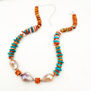 Rainbow Baroque Pearl Killer Necklace