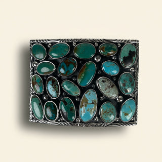 Jesus Vega Multistone Cluster Belt Buckle