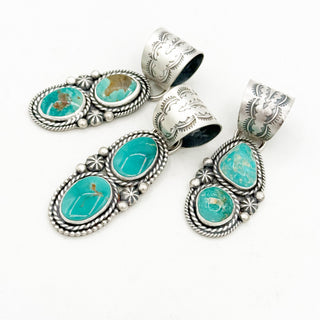 Jason Ogg Nila Turquoise Two Stone Pendant
