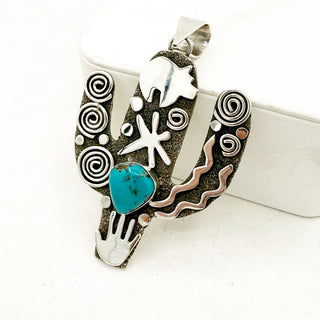 Alex Sanchez Cactus Petroglyph Pendants