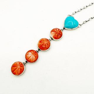 Sheila Tso Spiny Oyster Sunburst Lariat