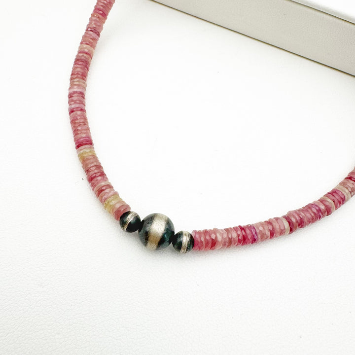 Bespoke: Pink Sapphire Luxe Navajo Pearl Necklace