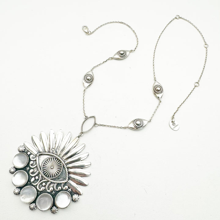 Eye of Heaven Necklace - Mother of Pearl Doublet