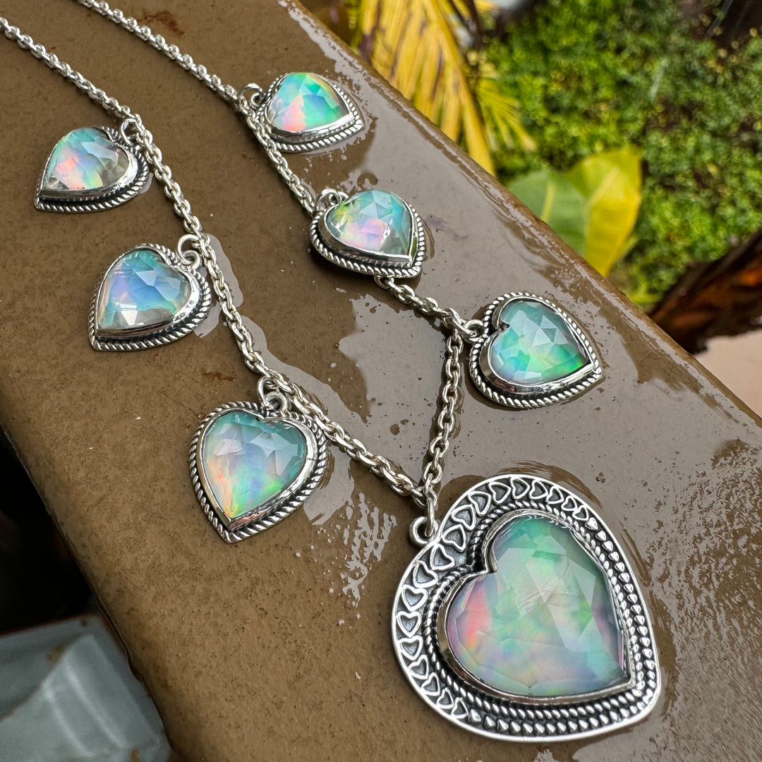 Eric's Seven Loves Necklace - Aura Opal Doublet