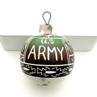 US Armed Forces Etched Ornaments by Vanessa Charlie