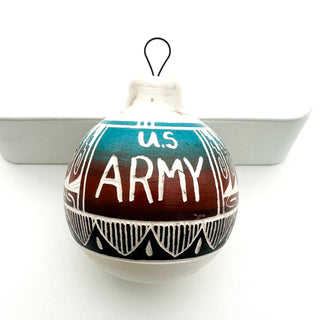 US Armed Forces Etched Ornaments by Vanessa Charlie