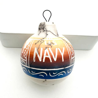 US Armed Forces Etched Ornaments by Vanessa Charlie